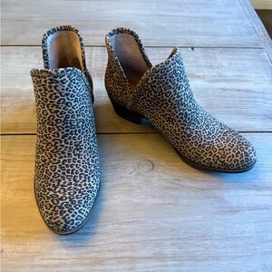 Lucky Brand Leopard Print Ankle Boots